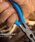 8 Inch Long Nose Pliers With Side Cutter And Knife And Anvil, Needle Nose Pliers With Crosshatch Jaw Forged From High Carbon Steel