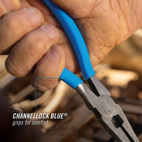 8 Inch Long Nose Pliers With Side Cutter And Knife And Anvil, Needle Nose Pliers With Crosshatch Jaw Forged From High Carbon Steel