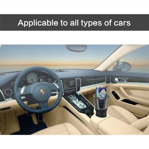 Smart 2 In 1 Car Cup Warmer And Cooler With Digital Temp Display keeps beverages cold in luxury car interior.