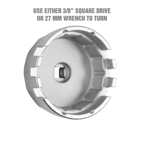 Toyota And Lexus 64mm Oil Filter Wrench With 14 Flutes And Three Eighths Drive Cap Wrench For Oil Change Tool Heavy Duty