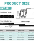 Diagram showing dimensions of 24-inch undermount heavy duty drawer slides with 260 lb capacity, full extension and ball bearing tracks.