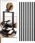 3D printer next to ten pieces T Slot Aluminum Extrusion Black 2020 Size 6063 Aluminum Profile for DIYers CNC Projects