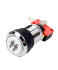 Arcade Button Kit Chrome Silver Plated LED Illuminated Push Buttons 5V 12V Plug N Play Start Buttons 1P 2P and 2 Coin Buttons