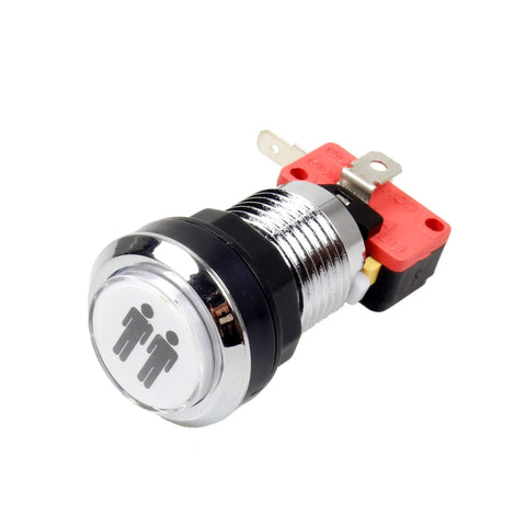 Arcade Button Kit Chrome Silver Plated LED Illuminated Push Buttons 5V 12V Plug N Play Start Buttons 1P 2P and 2 Coin Buttons