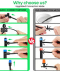 Comparison of Quick-Connect and Old Method for 230 Foot Quick Connect Drip Irrigation Kit With One Quarter Inch And One Half Inch Fast Lock