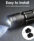 80 Piece Mini Latching Push Button Switch On Off Self Lock DC 30V 1A Black Micro Switch for DIY SMD Flashlights in use