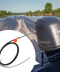 Long 17 Foot Boat Steering Cable With Three Quarter Inch Standard Tapered Shaft Marine Grade Alloy Build For Yachts