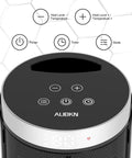Top view of Portable Electric Space Heater With Thermostat And Remote, 1500W PTC Ceramic Quick Heat, showing control panel.
