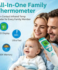 Medical Grade Non Contact Forehead Thermometer For Adults And Kids With Super Fast Accurate Readings Large Color LCD Screen And Ultra Easy One Button Use For Home Health Monitoring, LCD display, 60 memory