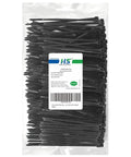 Bag of Tough As Nails 4 Inch Nylon Zip Ties Bulk Pack 1000 Count Self Locking Cable Ties UV Rated Black For Electronics And Wire Management Up To 40 Lbs Tensile Strength.