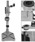 Adjustable Vertical Drill Stand With Universal Clamp for Benchtop Workbench Use Pro Grade Precision Drilling Tool, metal build