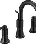 Westchester Widespread Two-Handle Bathroom Faucet In Oil Rubbed Bronze With ADA Levers, Sleek WaterSense, Fits 8-16 Inch 3-Hole Installations