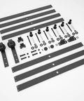 8 Ft Barn Door Hardware Kit No Fuss Easy Install Smooth Quiet Sliding Single Door Track For Low Ceiling Rooms Modular Track