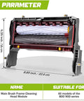 Replacement Brush Frame Cleaning Head Module for Vacuum Cleaners showing size and compatibilities