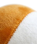 Close-up of orange and white plush texture of Fox Shaped Plush Door Stopper With Cotton Filling, Heavy Duty Proofing Pinch Guard.