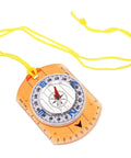 Top Notch High Precision Survival Hiking Compass With Bright Orange Lanyard Portable Multi Function Orienteering Tool