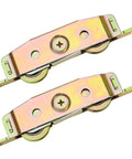 Heavy-Duty Sliding Door Rollers Set With 1-1/4 Inch Steel Ball Bearing Wheels, Adjustable Sides