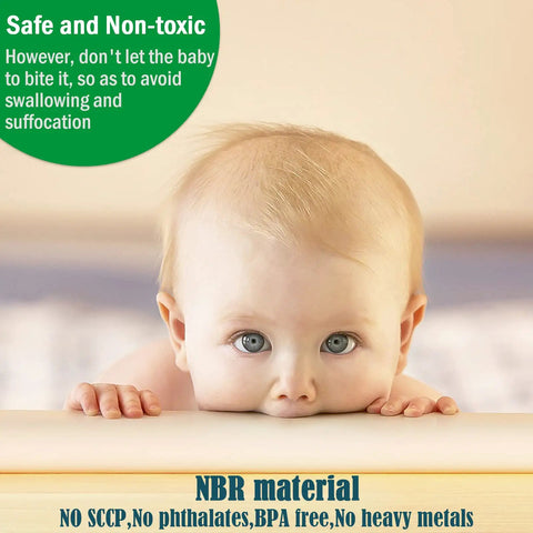 U Shaped Foam Edge Protectors For Baby Safety, Real Deal Nbr Corner Guards, child leaning on furniture edge.