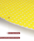 Premium 9 Inch Drywall Sanding Discs With Extra Holes For Dust Free Work, showing durable yellow anti-clog material and perforations.