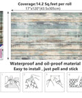 Blue Rustic Wood Peel And Stick Wallpaper For Walls And Furniture Self Adhesive Vinyl Plank Removable And Easy To Clean