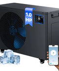Heavy Hitter Ice Bath Water Chiller And Heater With Smart Touchscreen For Gym Recovery One Horsepower Cold Plunge Cooler, showing 1 HP digital display.