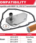 Transmission Filter And Oil Pan Gasket Kit For Nissan Versa Sentra Versa Note 2012 2019 Replacement 33010 JF015 31726 28X0A