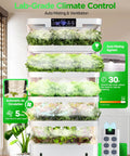 Five Tier Indoor Hydroponics Growing System Kit With Auto Misting Full Spectrum Grow Light Vertical Herb Garden