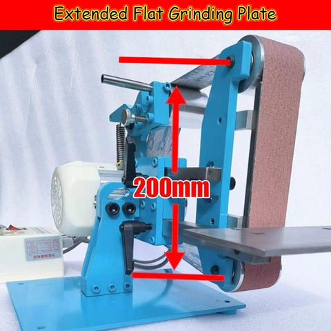 Extended flat grinding plate of Badass 1100W Brushless Grinder And Polisher With Swappable Orientation Belt Sander And Vertical Horizontal Knife Sharpener.