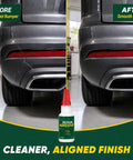 High Strength Auto Bumper Repair Adhesive Quick Cure Formula shown repairing cracked plastic trim for smooth, aligned finish.