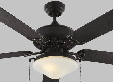 Haven 52 Inch Outdoor Ceiling Fan With LED Light Kit Bronze Finish Five ABS Blades Pull Chain Ideal For Patio Or Porch High CFM 3228