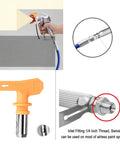 65 Ft Airless Spray Gun Hose Kit With 8 Inch Extension Pole Tip Guard 517 Tip 3600 Psi Max 1 Quarter Inch Airless Paint