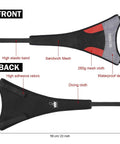 Bike Frame Sweat Guard With Dual Layer Sweat Absorbing Net showing front and back with adjustable features and materials.