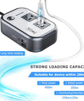 Beast Mode Compact Car Power Inverter Step Up Dc Twelve Volt To One Hundred Eleven V Using Twenty Seven Watt Pd Usb C and Dual Usb Ports for Tech Gadgets and Road Trips Quick Plug In Solid Voltage Booster Deal, grey with USB ports.