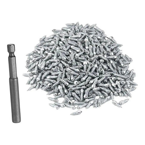 Super Grip Winter Tire Spikes For Car Suv Atv Heavy Duty Alloy Studs Angled Multi-Edge Contact Design For Maximum Traction On Ice And Snow Slushy Roads Reliable Safety And Smooth Handling In Frigid Conditions, alloy tire studs with installation tool