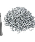 Pile of alloy winter tire studs with install tool, Get Grippin With Heavy Duty Winter Tire Studs! Sturdy Alloy Spikes For Cars Suv And Atv Safe Repair Kit Provides Anti Slip Traction On Snow Ice For Better Grip.