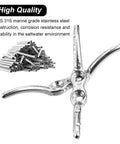 Four Pack Stainless Steel Boat Cleats 2.72 Inch Beefed Up Heavy Duty Rope Cleats For Marine Docks And Boats Rust Resistant