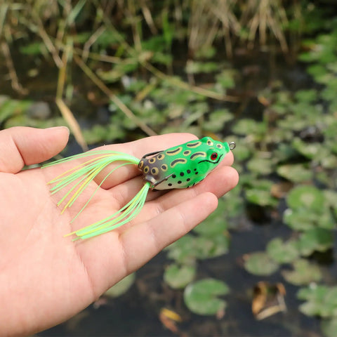 bass frog lures Reaction Tackle 2.5" Hollow Body Frogs / 2-Pack Available in a variety of colors and measuring in at 4 Inches and 5/8 oz 6pcs Soft Frog Fishing Lure