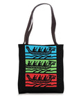 Dragon Boat Racing Paddler Tote Bag For Dragonboating Fans And Crew Members with colorful dragon boat prints, 16x16 inches.