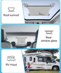 Hella Secure Starlink Mini Suction Cup Mount For Cars And Rvs With Heavy Duty Glass Suction Cups Non Slip Silicone Pads To Crush Bumpy Trails And Keep Your Setup Locked Down White mounted on a car roof sunroof.