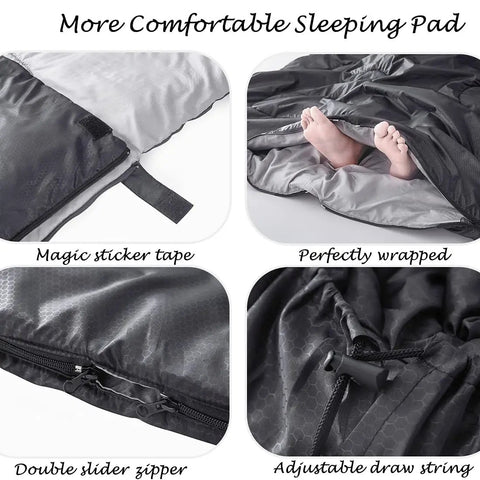 Double Sleeping Bag For Two With 2 Pillows, Queen Size XL For Two Adults, 3 Season Warm Cold Weather Comfort details