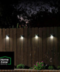 Solar Wall Lights Outdoor for Yards and Fence Posts, Weatherproof Stainless Steel, lighting up fence at night, 4 Pack
