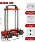 Dual Station Sheet Metal Roller And Bender For 0 To 100 Degree Bend Range With Anti Scratch Painted Surface And Precision Scale dimensions