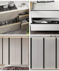 Modern kitchen and closet setups featuring Black Aluminum Finger Edge Pull Handle For Cabinets And Furniture Dope Recessed Mount L Shape Cabinet Pull