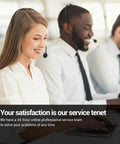 Customer service team with headsets providing 24-hour support.