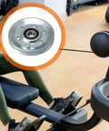 Heavy Duty 73x10mm Iron Cable Pulley With V Shape Wheel Bearing Idler in gym equipment setup