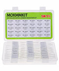 Ceramic Cement Resistor Kit 5W Power Resistors 60 Pieces 30 Values From 100 Ohm To 30K Ohm Ideal For DIYers And Tinkerers