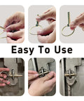 Demonstration of Six Piece 6mm Lynch Pin Assortment Kit With Retaining Ring 45mm Length For Farm Tractors in use, easy to handle.