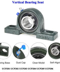 Heavy Duty Self Aligning Pillow Block Bearing Outer Spherical Seat For Machines Smooth Rotation Support 15mm bore cast iron UCP202