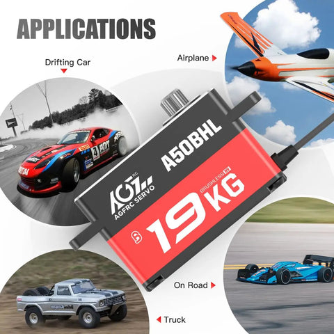 Low Profile Programmable Digital Servo With Beefy Torque And Brushless Full Metal Gear 0.073Sec Speed 25T Metal Horn For 1/10 RC Car