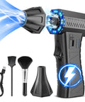 Beast Power 300000 RPM Electric Air Duster with variable wind speed, accessories, and USB charging cable for dust removal